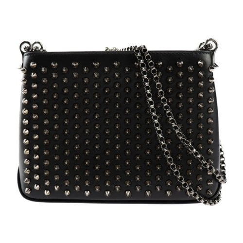 Pre-owned Christian Louboutin Triloubi Leather Handbag In Black