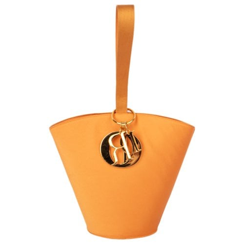 Pre-owned Dior Silk Handbag In Orange