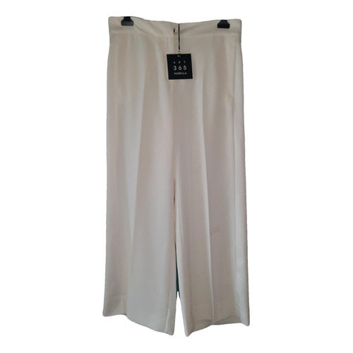 Pre-owned Marella Large Pants In White