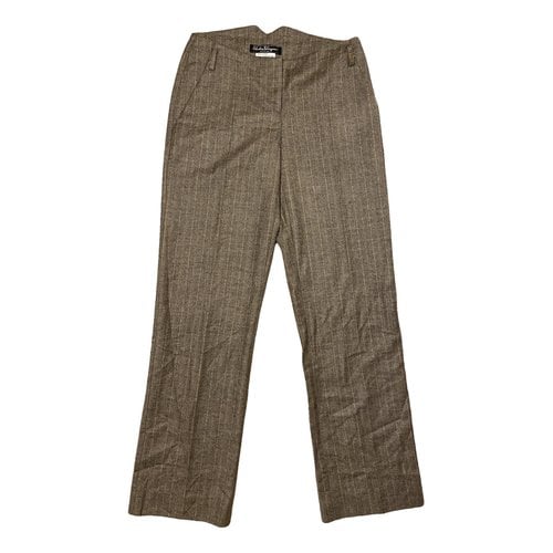 Pre-owned Ferragamo Wool Trousers In Brown