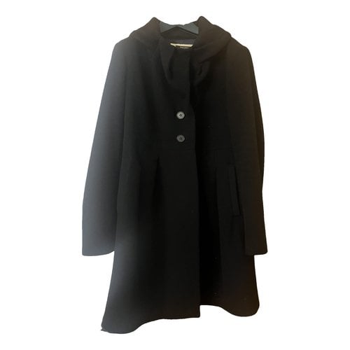 Pre-owned Tara Jarmon Cashmere Coat In Black