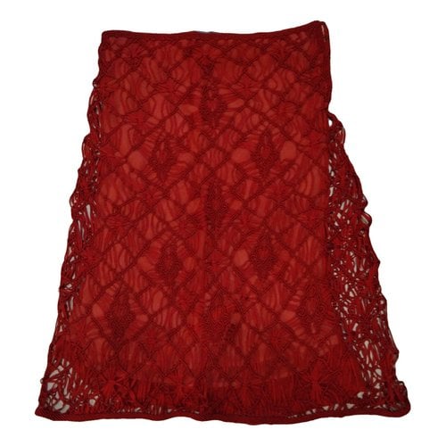 Pre-owned Alberta Ferretti Mid-length Skirt In Red