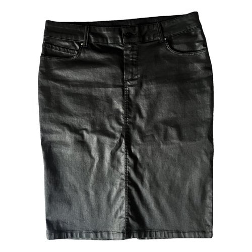 Pre-owned Massimo Dutti Mid-length Skirt In Black