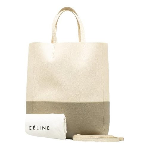 Pre-owned Celine Leather Tote In White