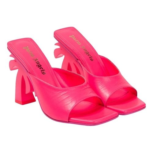 Pre-owned Palm Angels Leather Heels In Pink