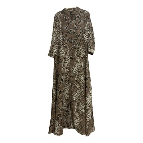 Pre-owned Y.a.s. Maxi Dress In Brown