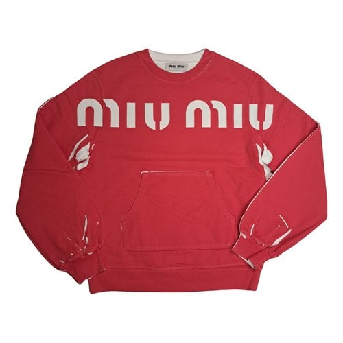 Pre-owned Miu Miu Sweatshirt In Red