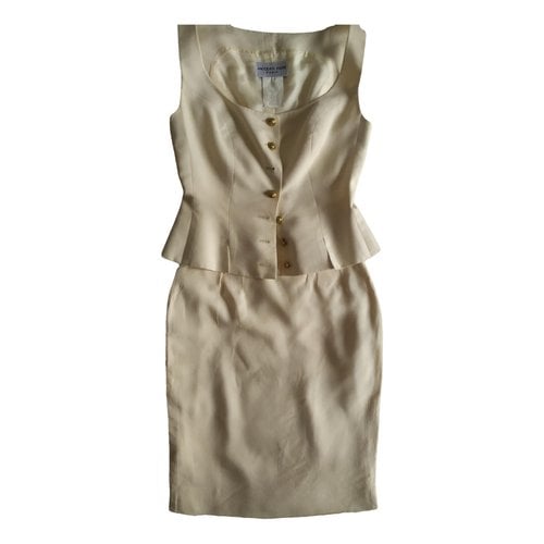 Pre-owned Jacques Fath Mid-length Dress In Ecru