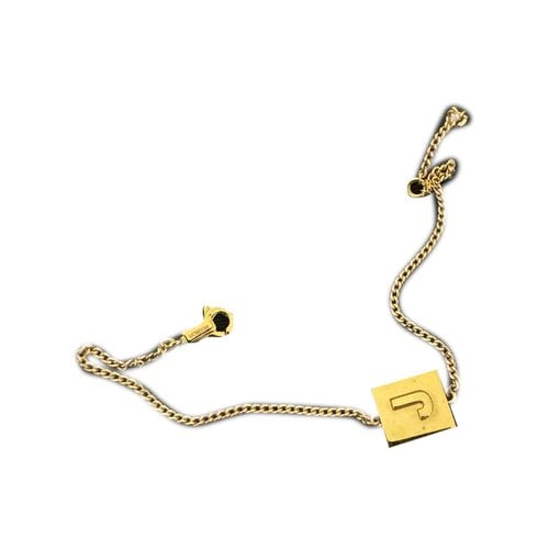 Pre-owned Celine Alphabet Bracelet In Gold