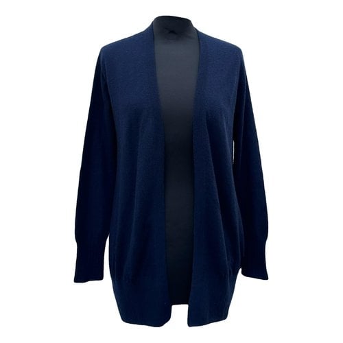 Pre-owned Tory Burch Cashmere Cardigan In Navy