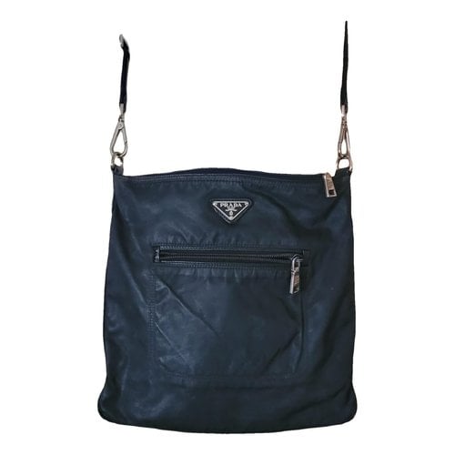 Pre-owned Prada Re-nylon Cloth Crossbody Bag In Black