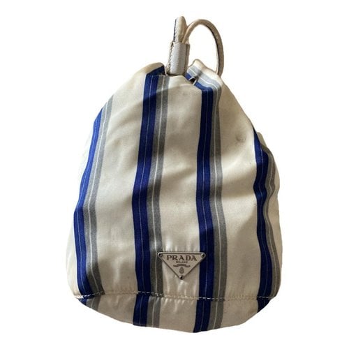 Pre-owned Prada Re-nylon Cloth Clutch Bag In Multicolour