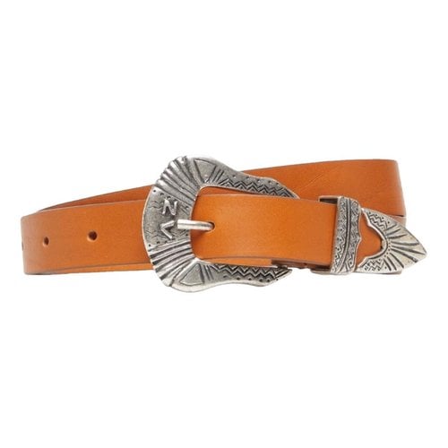 Pre-owned Zadig & Voltaire Leather Belt In Beige