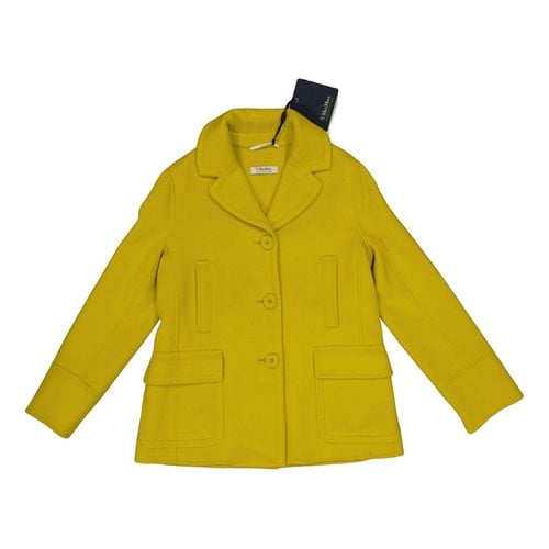 Pre-owned Max Mara Wool Jacket In Yellow