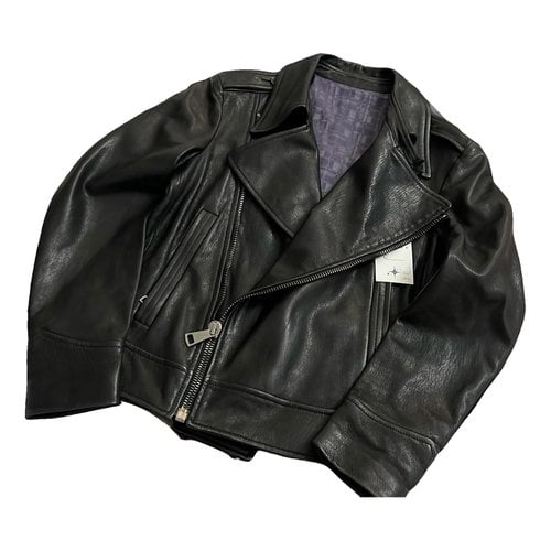 Pre-owned Linea Pelle Leather Jacket In Black