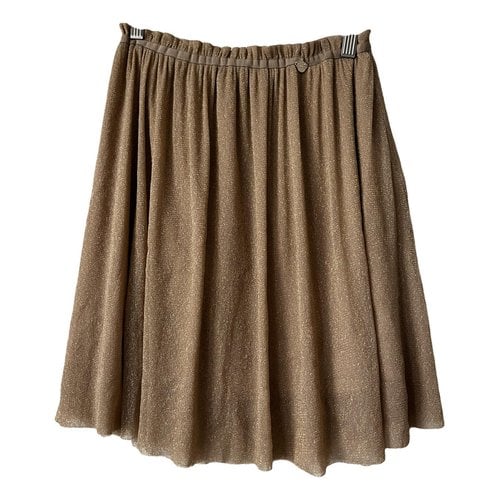 Pre-owned Liujo Mini Skirt In Gold