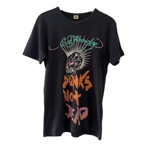 Pre-owned Ed Hardy T-shirt In Black
