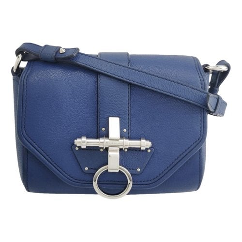Pre-owned Givenchy Obsedia Leather Crossbody Bag In Blue