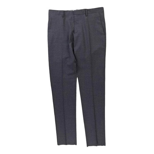 Pre-owned Dsquared2 Wool Trousers In Grey