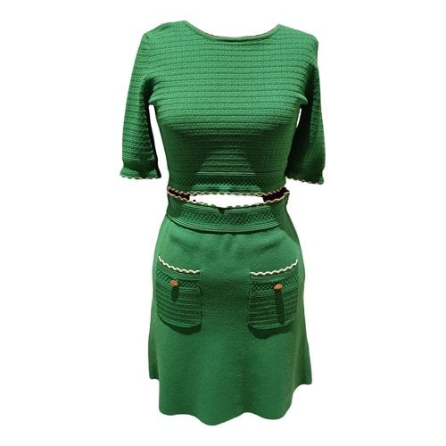 Pre-owned Elisabetta Franchi Mini Dress In Green