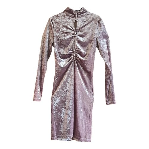 Pre-owned Isabel Marant Velvet Mini Dress In Silver
