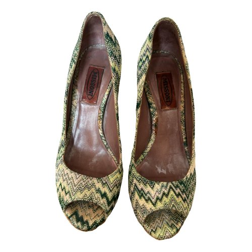 Pre-owned Missoni Cloth Heels In Green
