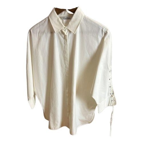 Pre-owned Max Mara Blouse In White