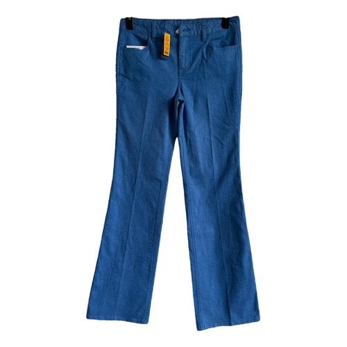 Pre-owned Tory Burch Trousers In Blue