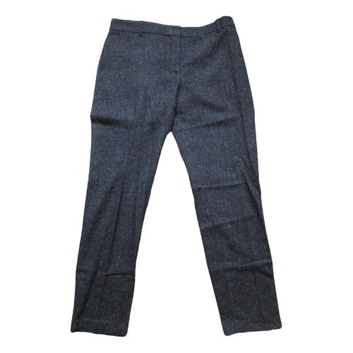 Pre-owned Paul & Joe Wool Straight Pants In Grey