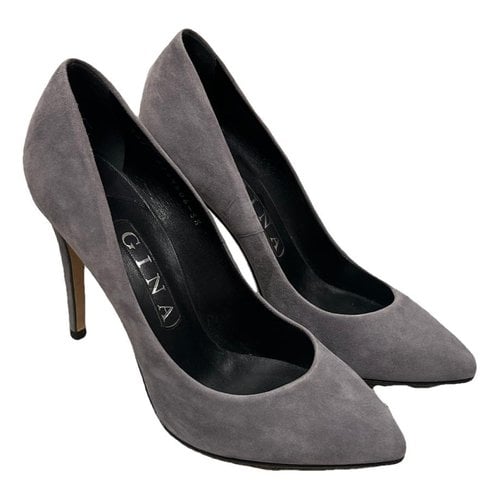 Pre-owned Gina Heels In Grey
