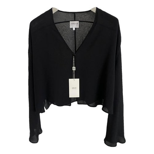 Pre-owned Armani Collezioni Silk Jacket In Black