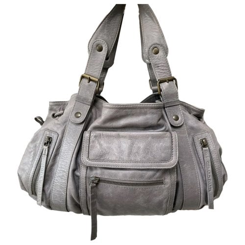 Pre-owned Gerard Darel Leather Handbag In Grey