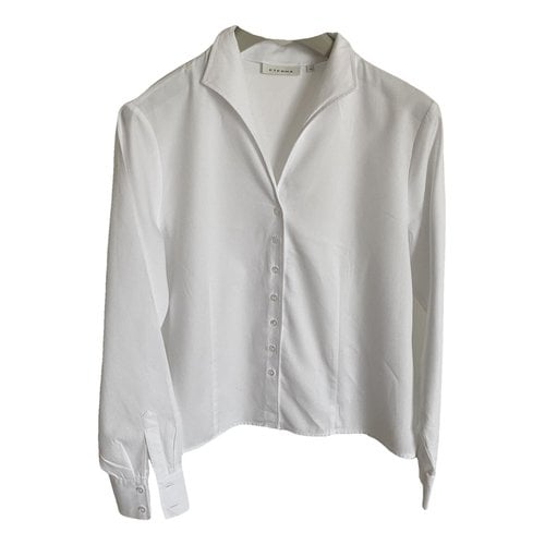 Pre-owned Eterna Blouse In White