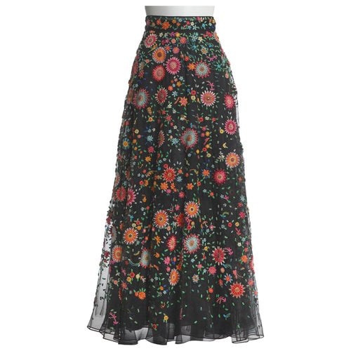 Pre-owned Dior Silk Maxi Skirt In Multicolour