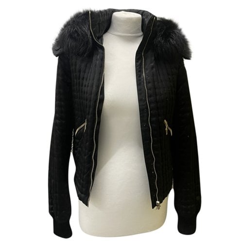 Pre-owned Moncler Fur Hood Jacket In Black