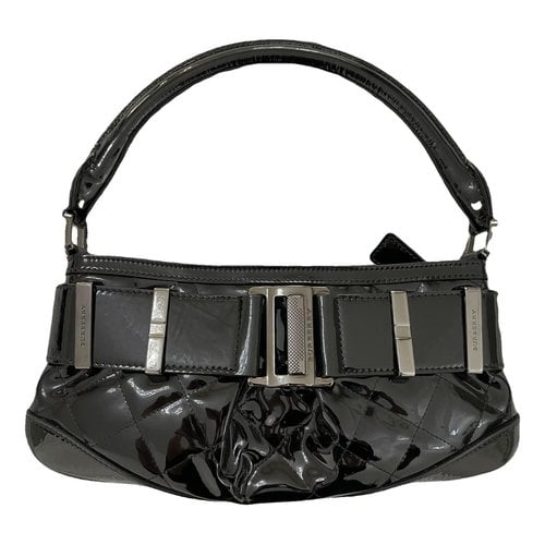 Pre-owned Burberry Patent Leather Mini Bag In Black