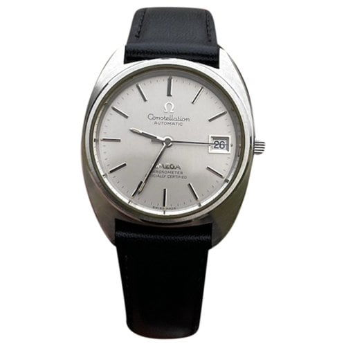 Pre-owned Omega Constellation Silver Watch In White