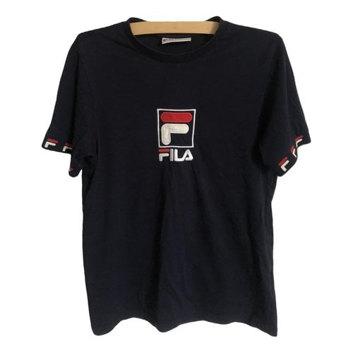 Pre-owned Fila T-shirt In Navy