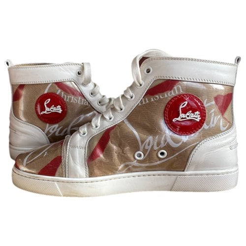 Pre-owned Christian Louboutin Louis Trainers In White