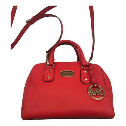 Pre-owned Michael Kors Astrid Leather Crossbody Bag In Red
