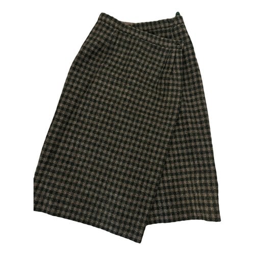 Pre-owned Saint Laurent Wool Mid-length Skirt In Green