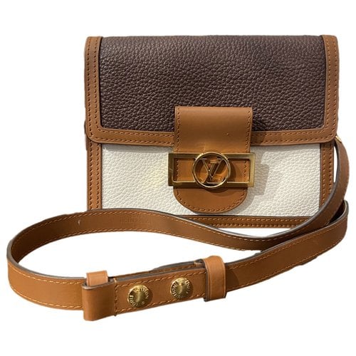 Pre-owned Louis Vuitton Dauphine Leather Crossbody Bag In Brown