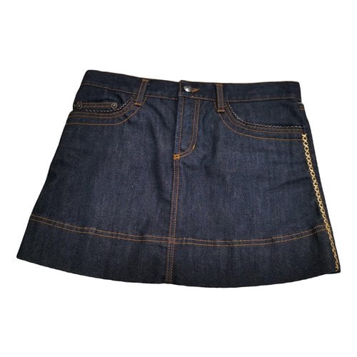 Pre-owned Just Cavalli Mini Skirt In Blue