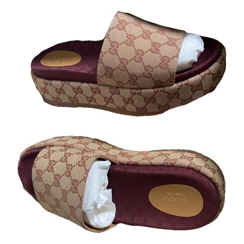 Pre-owned Gucci Cloth Mules In Other