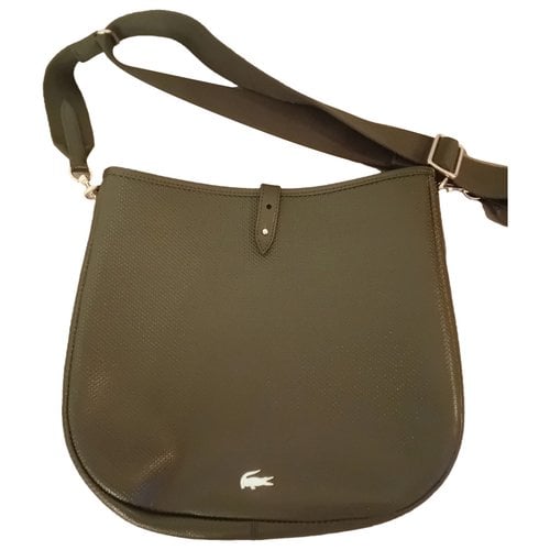 Pre-owned Lacoste Leather Crossbody Bag In Green