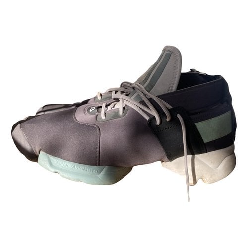 Pre-owned Y-3 By Yohji Yamamoto Cloth Trainers In Grey