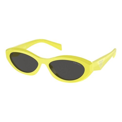 Pre-owned Prada Oversized Sunglasses In Yellow