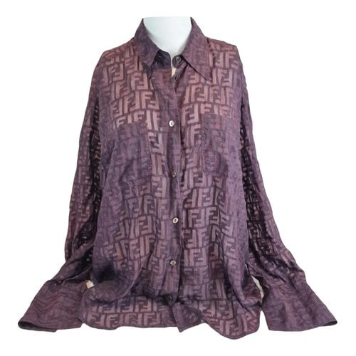 Pre-owned Fendi Shirt In Burgundy