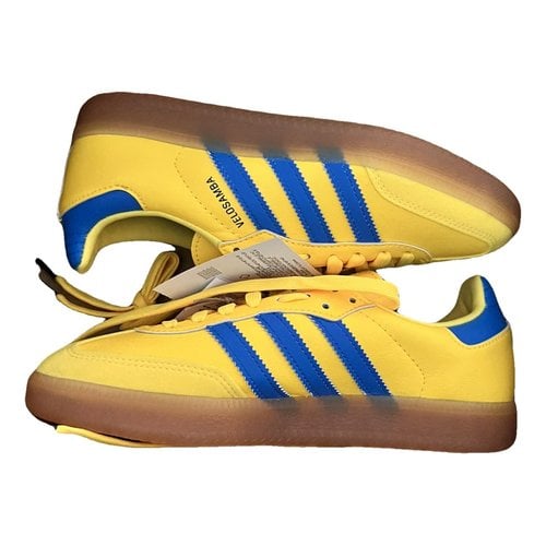 Pre-owned Adidas Originals Samba Vegan Leather Trainers In Yellow