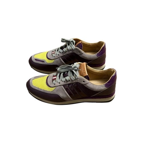 Pre-owned Bally Leather Trainers In Purple